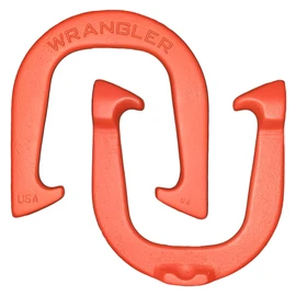 Wrangler Pro Pitching Horseshoes- Made in The USA (Red & Blue- Two Pair Set (4 Shoes))