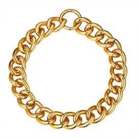 U7 Gold Big Chain Choker For Teen Girls Womens 18inches Short Chunky Necklaces