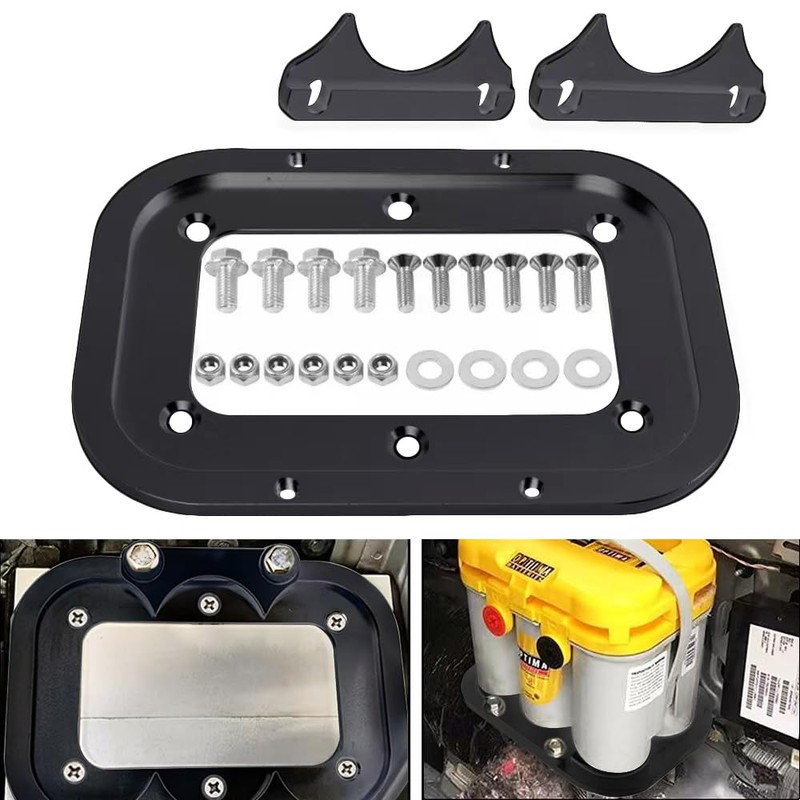 X-AVION Black Aluminum Battery Tray - Universal Racing & Trunk