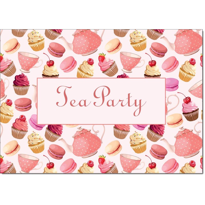 doodlecards Tea Party Invitations 20 Ready to Write Postcards and