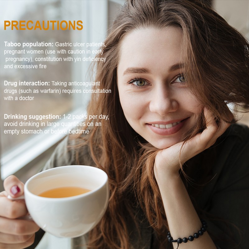 MENXI Ginger Tea 24 Bags No Additive Support Brain Weight