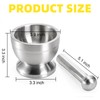 Bekith Mortar and Pestle Sets 18/8 Brushed Stainless Steel Spice
