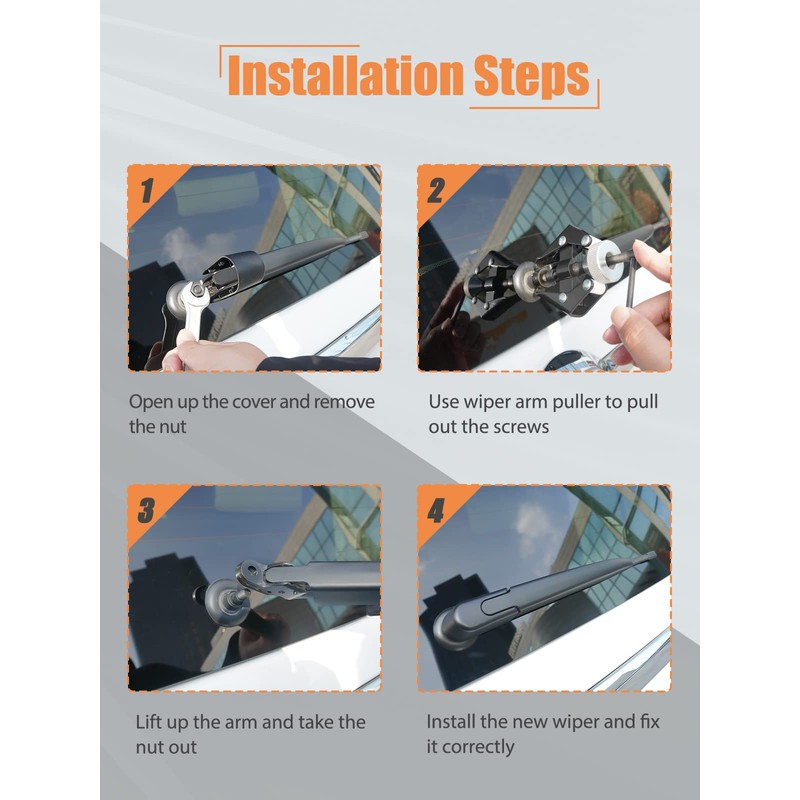 MIKKUPPA Rear Wiper Arm Blade Replacement for Ford Focus Back