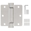 2 Pack Self Closing Door Hinges 3.5 inch Satin Nickel