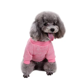 Jecikelon Dog Clothes Dogs Sweater Soft Puppies Clothing Winter Puppy Sweaters Warm Outfit for Dogs Small XXS XS Cat Apparel (Pink, L)