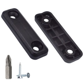 (Pack of 20) Black Furniture Legs Height 5mm Furniture Risers Material Plastic Screws Included (20, Black)