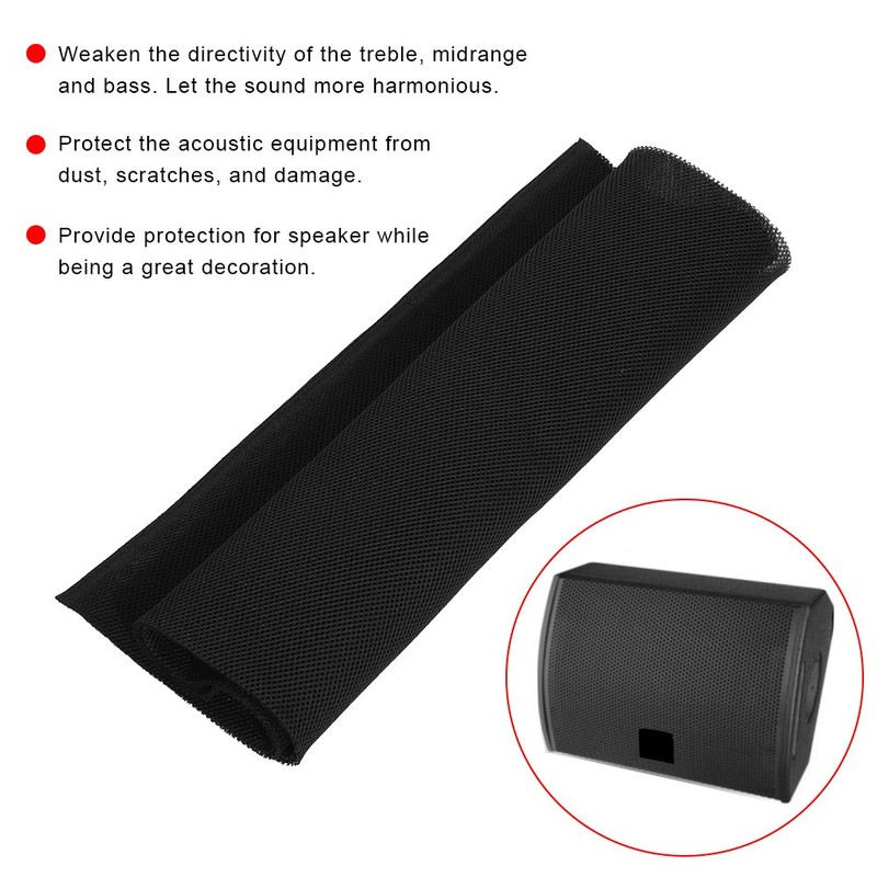 Dpofirs 1.7mx0.5m Speaker Mesh Cloth, Speaker Grill Cloth Stereo Gille