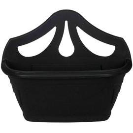 HOMION 42cm Venetian Wall Planter Hanging Basket Flower planter Plastic (Black, 4)