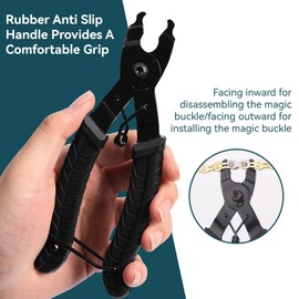 Frdhee Bike Chain Repair Tool Kit Set, Bike Link Plier, Chain Breaker Splitter Tool, Chain Checker and 3 Pairs Bicycle Missing Links, Professional Tool Kit for Road Mountain Sports Bike