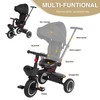 Baby Tricycle, 6-in-1 Folding Kids Trike with Removable Push Handle,