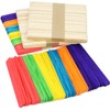com-four® Wooden Sticks Assorted Colours Wooden Sticks for Crafts and
