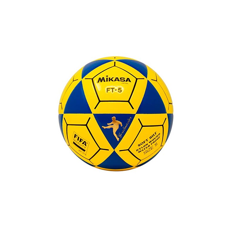MIKASA FT5 Goal Master Balón de fútbol, Azul/Amarillo, Talla 5