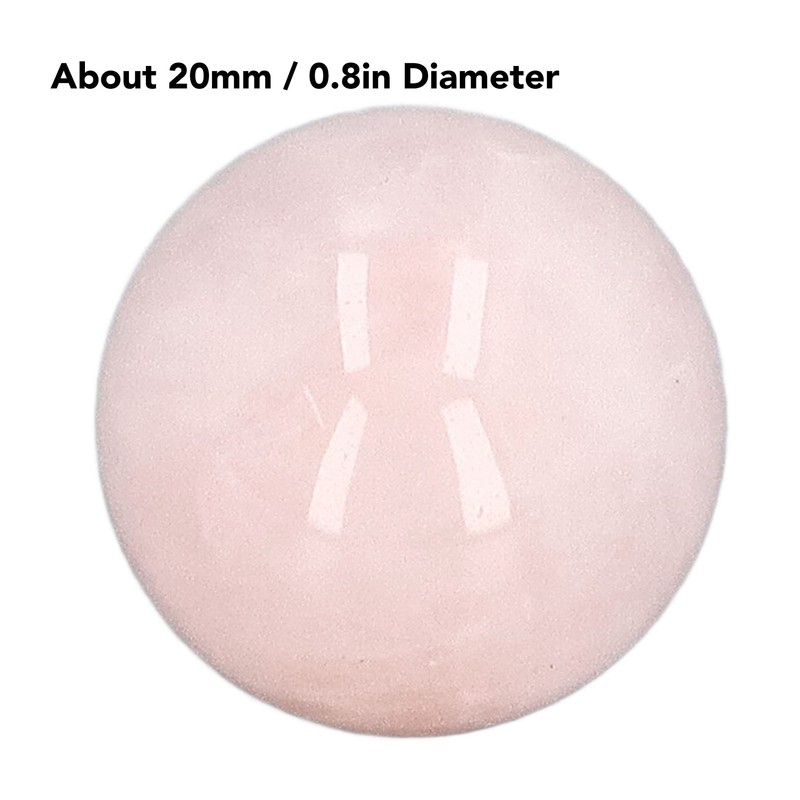 4Pcs Rose Quartz Crystal Balls 0.8in Diameter Clear Negative Energy