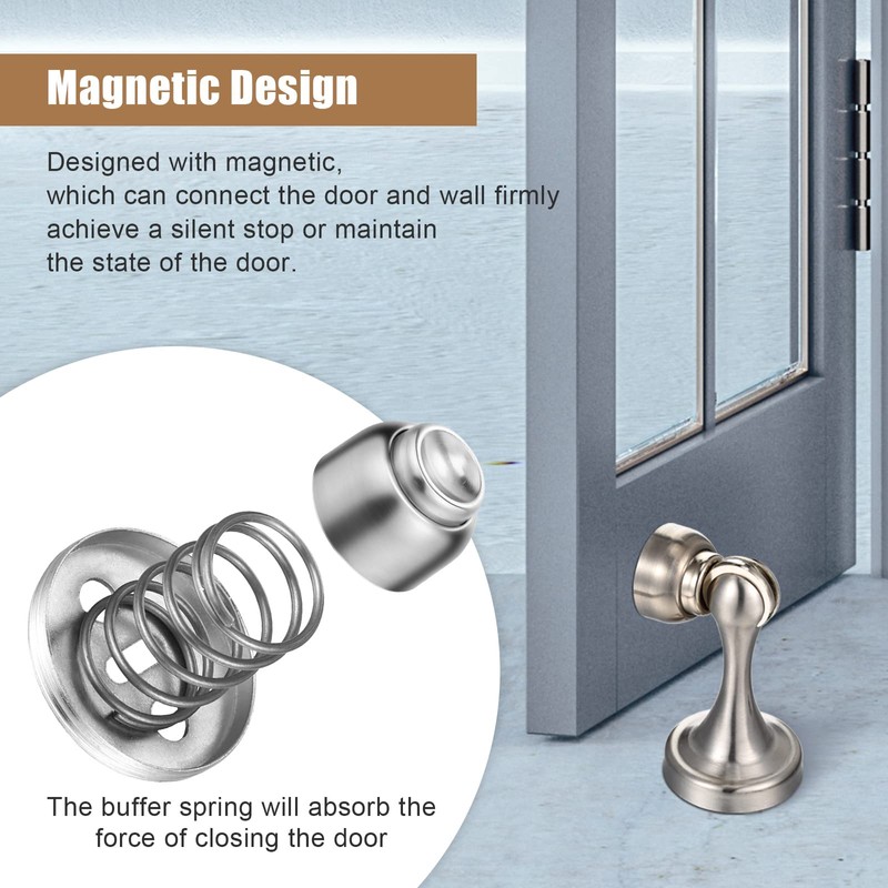 8 Pcs Magnetic Door Stoppers Stainless Steel Door Stops Magnetic