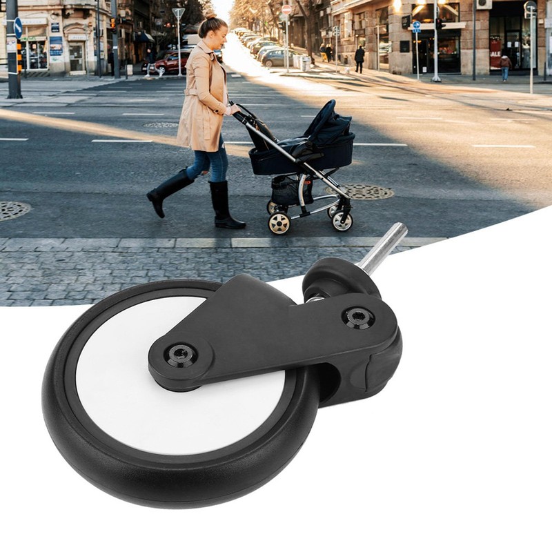 Universal Pushchair Wheels Replacement, 13 cm Wheel Diameter Rubber Wheels