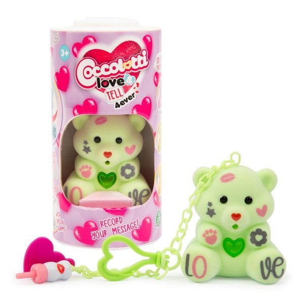 Coccolotti Love&Tell 4ever Green Bear with Recording Function and Key