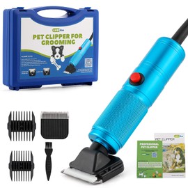 Pet Grooming Clippers 200W LuzRise (118'' Power Cord Plug-in, Stepless Speed Control, Low Noise< 50db, Heavy-Duty Commercial Grade, with Extra Blade & 2 Guide Combs of 4 Sizes, for Dog, Cat and More)