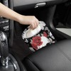DELORIGIN Skull Roses Butterflies Car Trash Can Waterproof Car Garbage