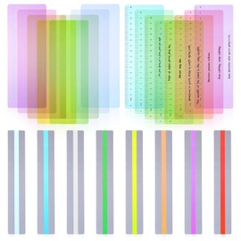 Pack of 24 Children's Reading Aid Dyslexia Promotional Material Reading Ruler Primary School Reading Strips Children with Reading Window Use for Reading Aid 1 Class Reading Pen Dyslexia