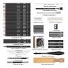Kit De Dibujo, 58 Unidades, Juego De Lápices Para Bocetos