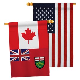 Canada Ontario House Flags Pack Regional Provinces Canadian Territories Region Country Particular Area USA Embroidery Small Decorative Gift Yard Banner Made In 28 X 40