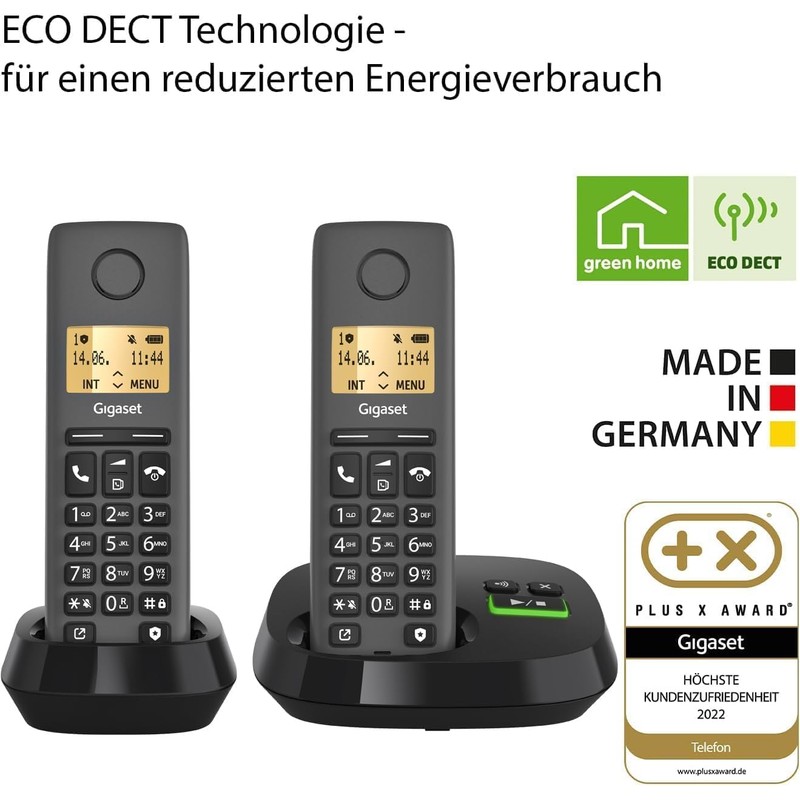 Gigaset PURE 120A Duo - 2 Cordless DECT Telephones with