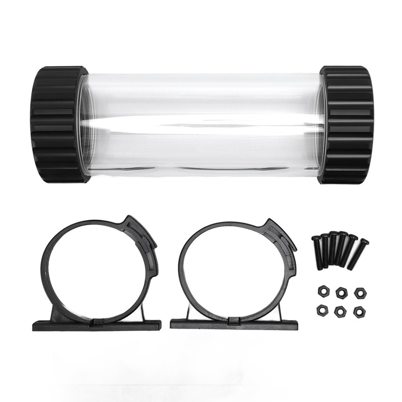 Cylindrical Water Cooling Tank PC Water Tank Built in Filtration