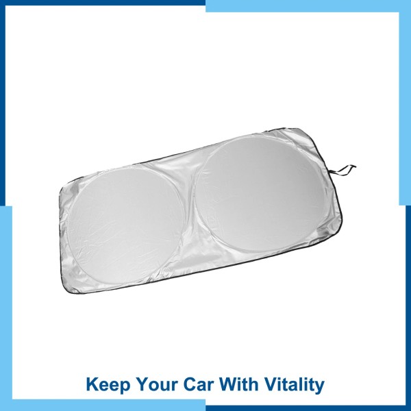 carpopart Silver Tone Rear Windshield Sun Shade for Car Auto