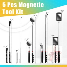 Telescoping Magnetic Pickup Tool Set 5PCS, Valentine's Day Gifts for Him Boyfriend Men Dad Husband,Anniversary Gifts Ideas, White Elephant Birthday Present for Men, Home Gadgets Mens Tool