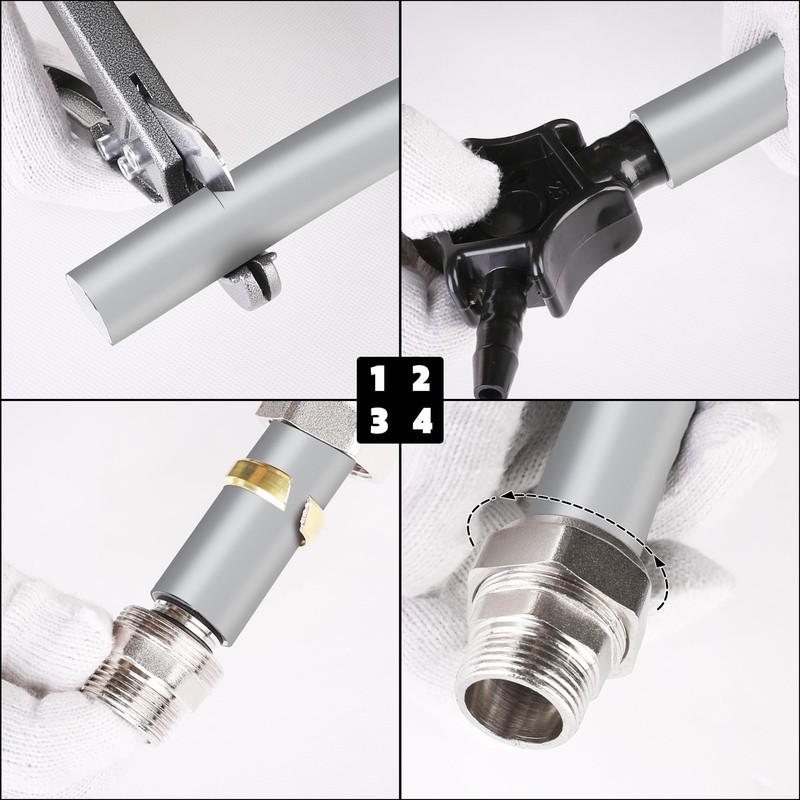 HOOTSUM Straight Air Piping Fitting for 3/4 Inch Air Line