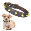 Qianruida Studded Leather Collar for Dogs, Adjustable Anti-Biting Individuality Collar,