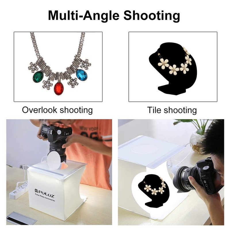 Mini Studio Light Box PULUZ 7.87in/20cm Foldable Photography Lighting Shooting
