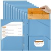 Henoyso 18 Pcs Plastic Folder with Clear Front Pocket and