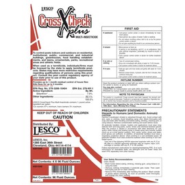 Lesco CrossCheck Plus Multi-Insecticide 96oz | Premium USA Supply Gloves for Safe Eradication | USA Supply Pest ID Card