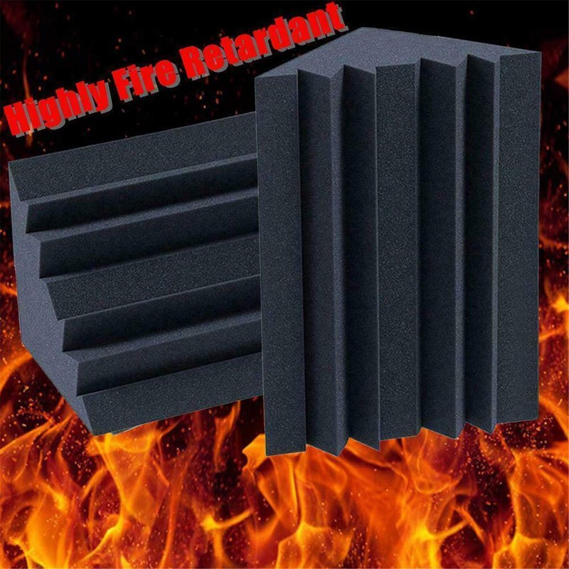 8 Pcs Studio Acoustic Foam Corner Bass Trap Sound Absorption