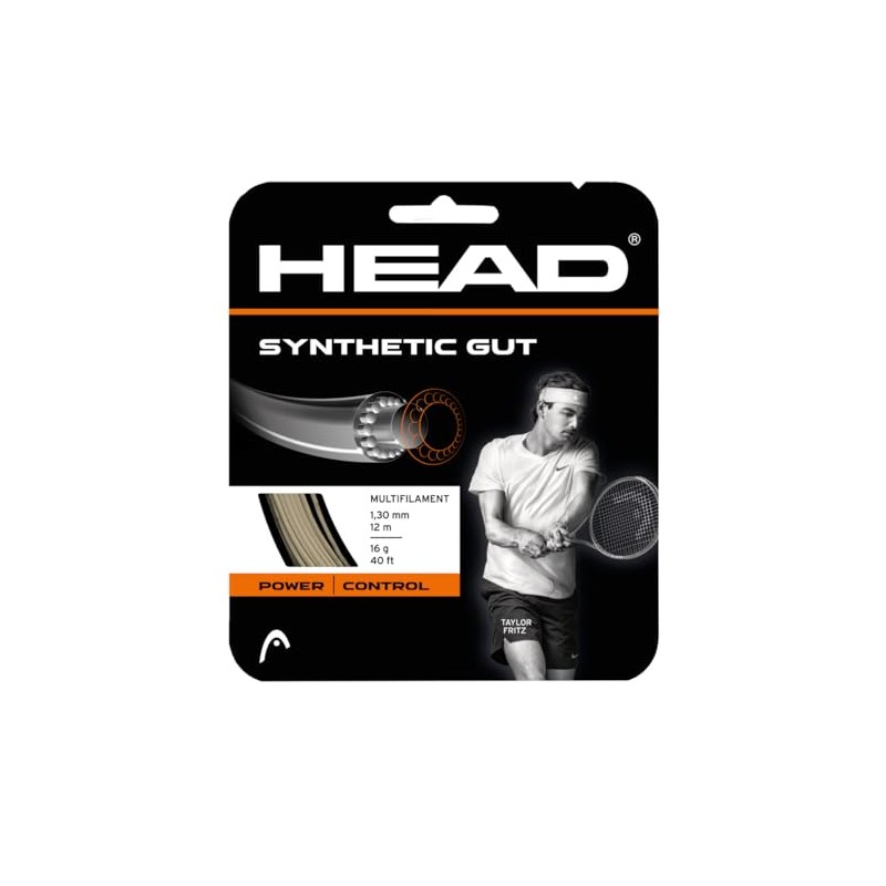 HEAD Synthetic Gut Tennis String Full Set, 17 Gauge, Gold,
