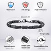 Stainless Steel Byzantine Link Bracelets for Men, Black Stylish Waterproof