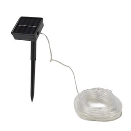 Solar Rope String Lights Waterproof Low Voltage LED Light Beads PC Copper Solar Powered Fairy Lights for Courtyard Lawn
