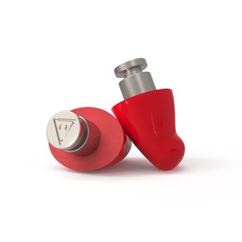 Flare Earshade Pro – Earplugs – Block Sound – Aerospace Titanium & Super Soft Memory Foam – Red