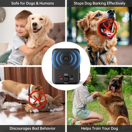 Anti Bell Device Dogs, 3 Modes Anti-Barking Ultrasonic Device, 33 ft Range Dog Barking Deterrent Bark Box for Indoor Outdoor Dog Barking Silencer Safe for Small Large Medium Size