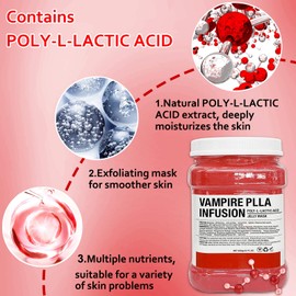 Ouhans Jelly Mask Powder for Facials,Vampire Jelly Mask for Facials Professional,Hydro jelly Mask,Peel Off Jelly Face Masks for Fight Fine Lines DIY SPA 23 FL OZ Mask Powder