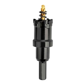 18mm（ 7/10 inch ） Carbide Hole Saw,Metal Steel Hole Saw,Stainless Steel Drill Bit, Hole Cutter for Stainless Steel,Sheet Metal, Thick Metal and Iron,Black (18mm（ 7/10 inch ）)