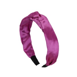 Motique Accessories Satin Headband for women with Twist Turban Knotted Hairband Light Purple