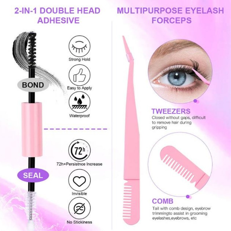 DIY Lash Extension Kit 126 Cluster Segmented Individual Eyelash Extension