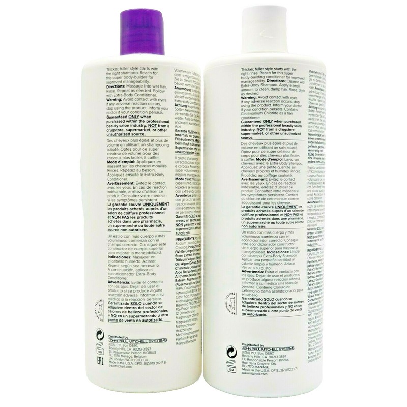 Paul Mitchell Extra Body Shampoo & Conditioner 33.8 oz /