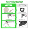 PremiFix Felt Strips with Adhesive Backing, 2 Rolls 1x60 Inches