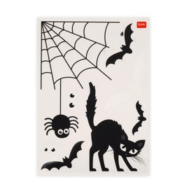 Legami - Set di 35 Adesivi Halloween per Finestre, Stickers Elettrostatici, Decorazioni Finestre, Vetrofanie Horror, Addobbi da Finestra Riposizionabili e Riutilizzabili