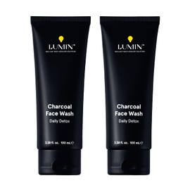 Lumin Limpiador de carbón No-Nonsense para hombre (2 unidades): desatasca los poros de aceite, suciedad y contaminación, experimenta una cara suave y fresca, aseo coreano para el hombre moderno, logra tu mejor aspecto con