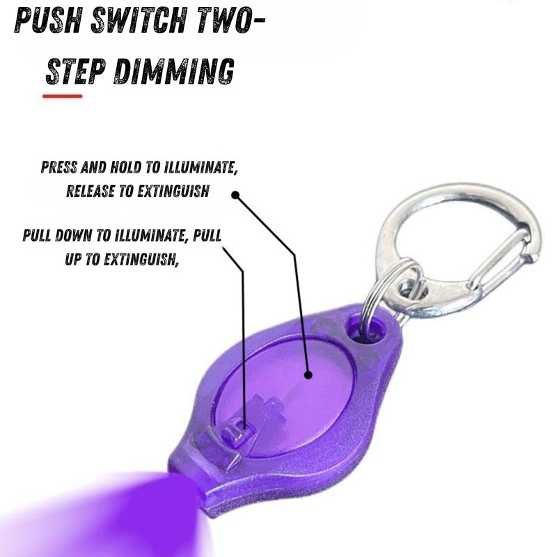 Boxonly Mini UV Keychain Flashlight – 10PC Compact LED Torch
