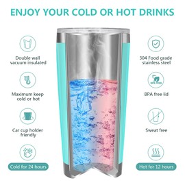 JOEVOT You Are Awesome Gifts for Womens Thank You Gifts, Appreciation Gifts for Coworkers, Birthday Gift Ideas for Girls, Female Friends, Sister, Mom, Daughter, Stainless Steel Tumbler 20 Oz